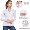 imagebaleaf Womens UPF 50 Sun Shirts Long Sleeve UV Protection Rash Guard Lightweight Quick Dry SPF Hiking Tops OutdoorA03white