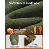 imagebaleaf Womens Waterproof Pants Hiking Snow Fleece Lined Pockets Thermal Warm Insulated Softshell SkiArmy Green