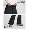 imagebaleaf Womens Waterproof Pants Hiking Snow Fleece Lined Pockets Thermal Warm Insulated Softshell SkiBlack