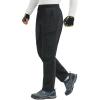 imagebaleaf Mens Fleece Lined Hiking Cargo Pants Softshell Water Resistant Snow Thermal Pants Winter Insulate with Zipper PocketBlack