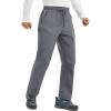imagebaleaf Mens Fleece Lined Hiking Cargo Pants Softshell Water Resistant Snow Thermal Pants Winter Insulate with Zipper PocketDark Gray
