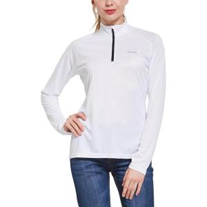 imagebaleaf Womens UPF 50 Sun Shirts Long Sleeve UV Protection Rash Guard Lightweight Quick Dry SPF Hiking Tops OutdoorA03white