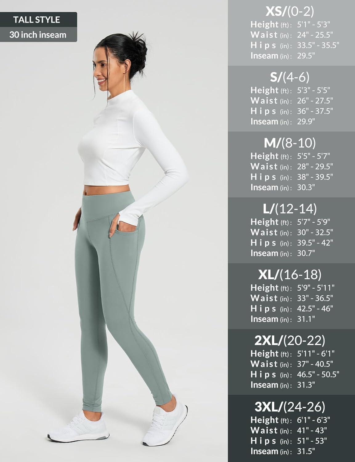 imagebaleaf 2530 Womens Fleece Lined Leggings Water Resistant High Waist Winter Running Hiking Pants Zipper Pockets30 Inch Gray