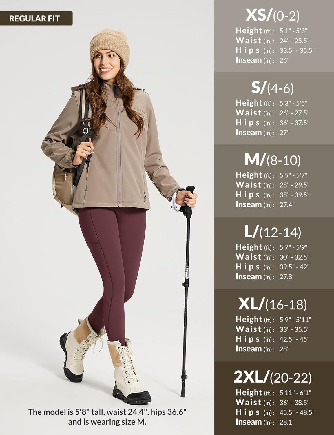 imagebaleaf Womens Fleece Lined Leggings Thick Soft Winter Warm Thermal Waterproof High Waisted Pockets Hiking Running SkiingRed