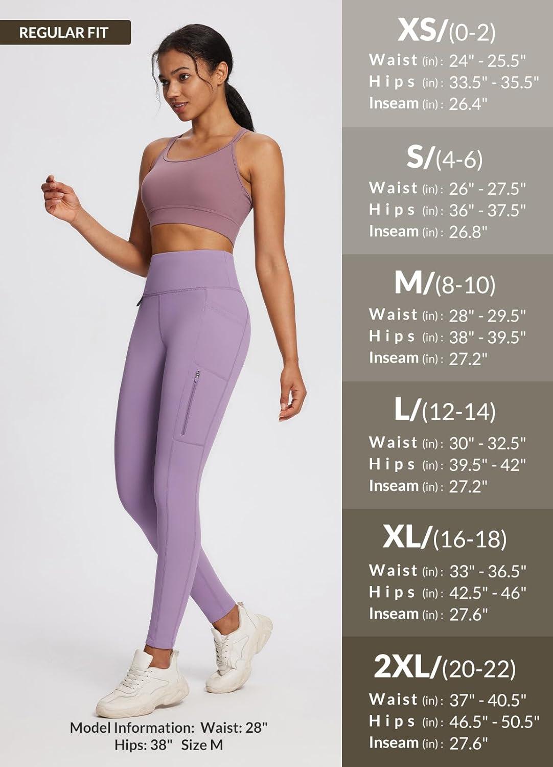 imagebaleaf Womens Fleece Lined Leggings Waterproof Winter Hiking Pants Thermal Running Tights Zipper Pockets High WaistedGrape