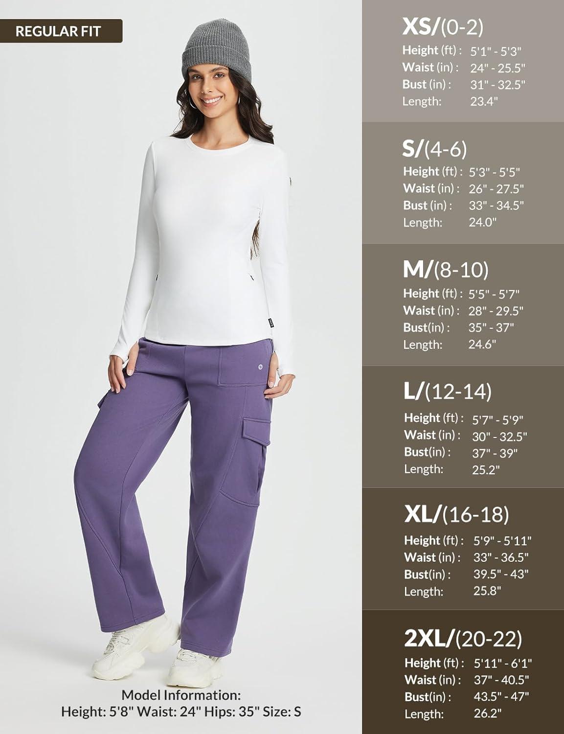 imagebaleaf Womens Thermal Tops Fleece Lined Shirts Long Sleeve Cold Weather Winter Gear Workout Zipper Pocket ThumbholesWhite