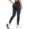 imagebaleaf 2530 Womens Fleece Lined Leggings Water Resistant High Waist Winter Running Hiking Pants Zipper Pockets25 Inch Black