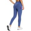 imagebaleaf 2530 Womens Fleece Lined Leggings Water Resistant High Waist Winter Running Hiking Pants Zipper Pockets25 Inch Blue