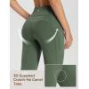 imagebaleaf 2530 Womens Fleece Lined Leggings Water Resistant High Waist Winter Running Hiking Pants Zipper Pockets25 Inch Green