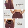 imagebaleaf 2530 Womens Fleece Lined Leggings Water Resistant High Waist Winter Running Hiking Pants Zipper Pockets25 Inch Wine Red