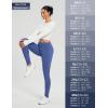 imagebaleaf 2530 Womens Fleece Lined Leggings Water Resistant High Waist Winter Running Hiking Pants Zipper Pockets30 Inch Blue