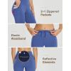 imagebaleaf 2530 Womens Fleece Lined Leggings Water Resistant High Waist Winter Running Hiking Pants Zipper Pockets30 Inch Blue