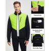 imagebaleaf Mens Cycling Jacket Puffer Lightweight Coat Windproof Warm Winter 5 Pockets Packable Running HikingYellowBlack