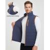 imagebaleaf Mens Puffer Vest Lightweight Warm Outerwear Water Resistant Zip Up Winter Sleeveless Jackets Hiking Golf WindproofBlue