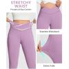 imagebaleaf Womens Crossover Fleece Lined Leggings with Pockets Thermal Warm Winter Tights Crossover High Waisted Yoga PantsGrape