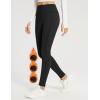 imagebaleaf Womens Fleece Lined Leggings Thick Soft Winter Warm Thermal Waterproof High Waisted Pockets Hiking Running SkiingBlack