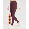imagebaleaf Womens Fleece Lined Leggings Thick Soft Winter Warm Thermal Waterproof High Waisted Pockets Hiking Running SkiingRed