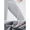 imagebaleaf Womens Fleece Lined Leggings Waterproof Winter Hiking Pants Thermal Running Tights Zipper Pockets High WaistedLight Grey