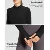imagebaleaf Womens Thermal Tops Fleece Lined Shirts Long Sleeve Cold Weather Winter Gear Workout Zipper Pocket ThumbholesBlack