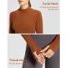 imagebaleaf Womens Thermal Tops Fleece Lined Shirts Long Sleeve Cold Weather Winter Gear Workout Zipper Pocket ThumbholesCaramel