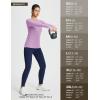 imagebaleaf Womens Thermal Tops Fleece Lined Shirts Long Sleeve Cold Weather Winter Gear Workout Zipper Pocket ThumbholesPurple