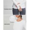 imagebaleaf Womens Thermal Tops Fleece Lined Shirts Long Sleeve Cold Weather Winter Gear Workout Zipper Pocket ThumbholesWhite