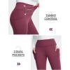 imagebaleaf Womens Thick Fleece Lined Leggings Winter Warm Thermal High Waisted Tummy Control Snow Ski PantsWine Red