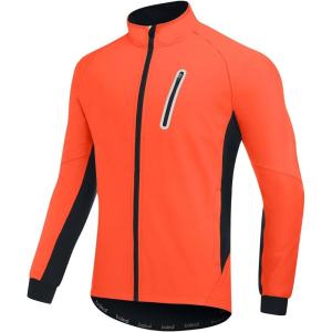 imagebaleaf Mens Winter Cycling Jackets Water Resistant Thermal Running Softshell Jacket Warm Cold Weather Pockets03orange