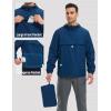imagebaleaf Mens Rain Jacket Water Resistant Hiking Windbreaker Packable Running Golf Gear Hood Raincoat ReflectiveNavy Blue
