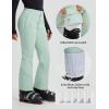 imagebaleaf Womens Snow Pants Insulated Waterproof Slim Ski Pants Snowboard Winter Cold Weather GearLight Green
