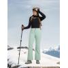 imagebaleaf Womens Snow Pants Insulated Waterproof Slim Ski Pants Snowboard Winter Cold Weather GearLight Green