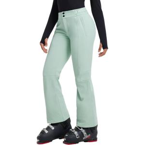 imagebaleaf Womens Snow Pants Insulated Waterproof Slim Ski Pants Snowboard Winter Cold Weather GearLight Green