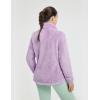 imagebaleaf Womens Fleece Full Zip Up Jacket Fuzzy Lightweight Warm Middle Layer Ski Jacket Winter CoatLight Purple