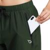imagebaleaf Womens Lightweight Capri Jogger Hiking Shorts Running Capri Pants Quick Dry UPF 50 Zipper PocketsArmy Green