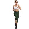 imagebaleaf Womens Lightweight Capri Jogger Hiking Shorts Running Capri Pants Quick Dry UPF 50 Zipper PocketsArmy Green