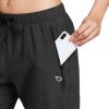 imagebaleaf Womens Lightweight Capri Jogger Hiking Shorts Running Capri Pants Quick Dry UPF 50 Zipper PocketsBlack