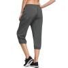 imagebaleaf Womens Lightweight Capri Jogger Hiking Shorts Running Capri Pants Quick Dry UPF 50 Zipper PocketsGrey