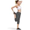 imagebaleaf Womens Lightweight Capri Jogger Hiking Shorts Running Capri Pants Quick Dry UPF 50 Zipper PocketsGrey