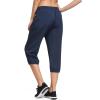 imagebaleaf Womens Lightweight Capri Jogger Hiking Shorts Running Capri Pants Quick Dry UPF 50 Zipper PocketsNavy