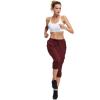 imagebaleaf Womens Lightweight Capri Jogger Hiking Shorts Running Capri Pants Quick Dry UPF 50 Zipper PocketsWine Red