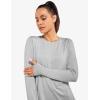 imagebaleaf Womens Long Sleeve Workout Shirts Loose Active Tops Running Gym Exercise TShirts with Thumb HoleHeather Gray