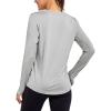 imagebaleaf Womens Long Sleeve Workout Shirts Loose Active Tops Running Gym Exercise TShirts with Thumb HoleHeather Gray