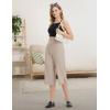 imagebaleaf Capris Pants for Women Yoga Capri Leggings with Pockets Loose High Waist Crop Workout Pants Wide Leg Casual SummerKhaki