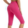imagebaleaf Womens Capri Leggings with Pockets Knee Length Capris Pants Yoga Workout Exercise for Casual SummerRosy