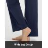 imagebaleaf Womens Wide Leg Travel Stretch Dress Pants Yoga High Waist with Pockets Casual Work SweatpantsNavy Blue