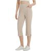 imagebaleaf Womens Capri Yoga Pants with 4 Pockets Capris Leggings Dressy Casual Stretch Crop Lounge Straight Open Bottom SummerKhaki