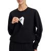 imagebaleaf Womens Cropped Crewneck Sweatshirt Fleece Lined Pullover Loose Fit Long Sleeve Workout Athletic Tops with PocketBlack