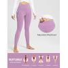 imagebaleaf Womens Fleece Lined Leggings Thermal Warm Winter Tights High Waisted Yoga Pants Cold Weather with PocketsGrape