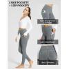 imagebaleaf Womens Fleece Lined Leggings Thermal Warm Winter Tights High Waisted Yoga Pants Cold Weather with PocketsGraphite Gray