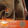 imagebaleaf Womens Fleece Lined Leggings Water Resistant High Waisted Thermal Warm Winter Tights Ski Hiking Pants with PocketsBrown